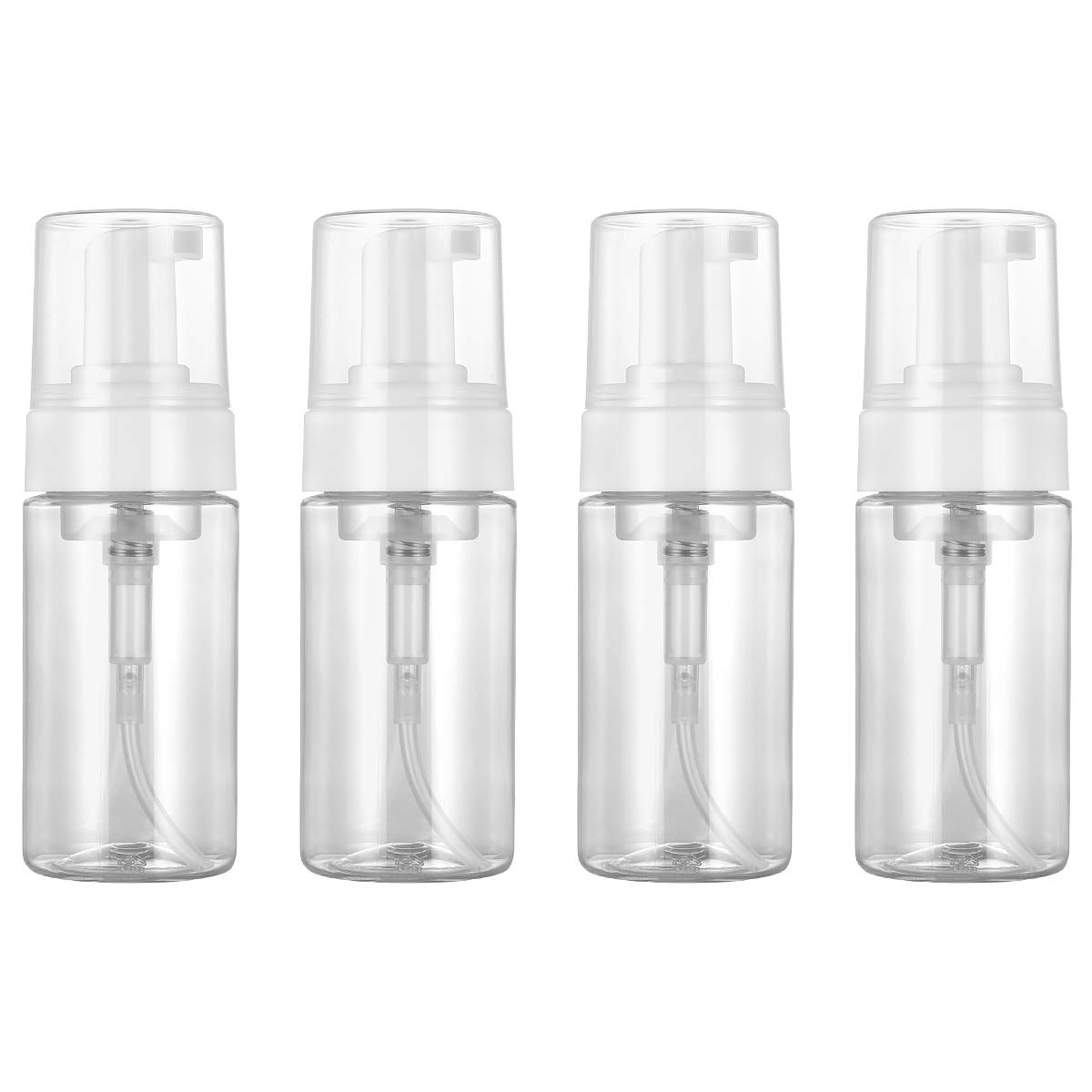 4 Pack Refillable Pump Bottles - Empty Reusable Dispenser Containers for Lotion, Soap & Shampoo - Perfect for Home, Travel & DIY Projects