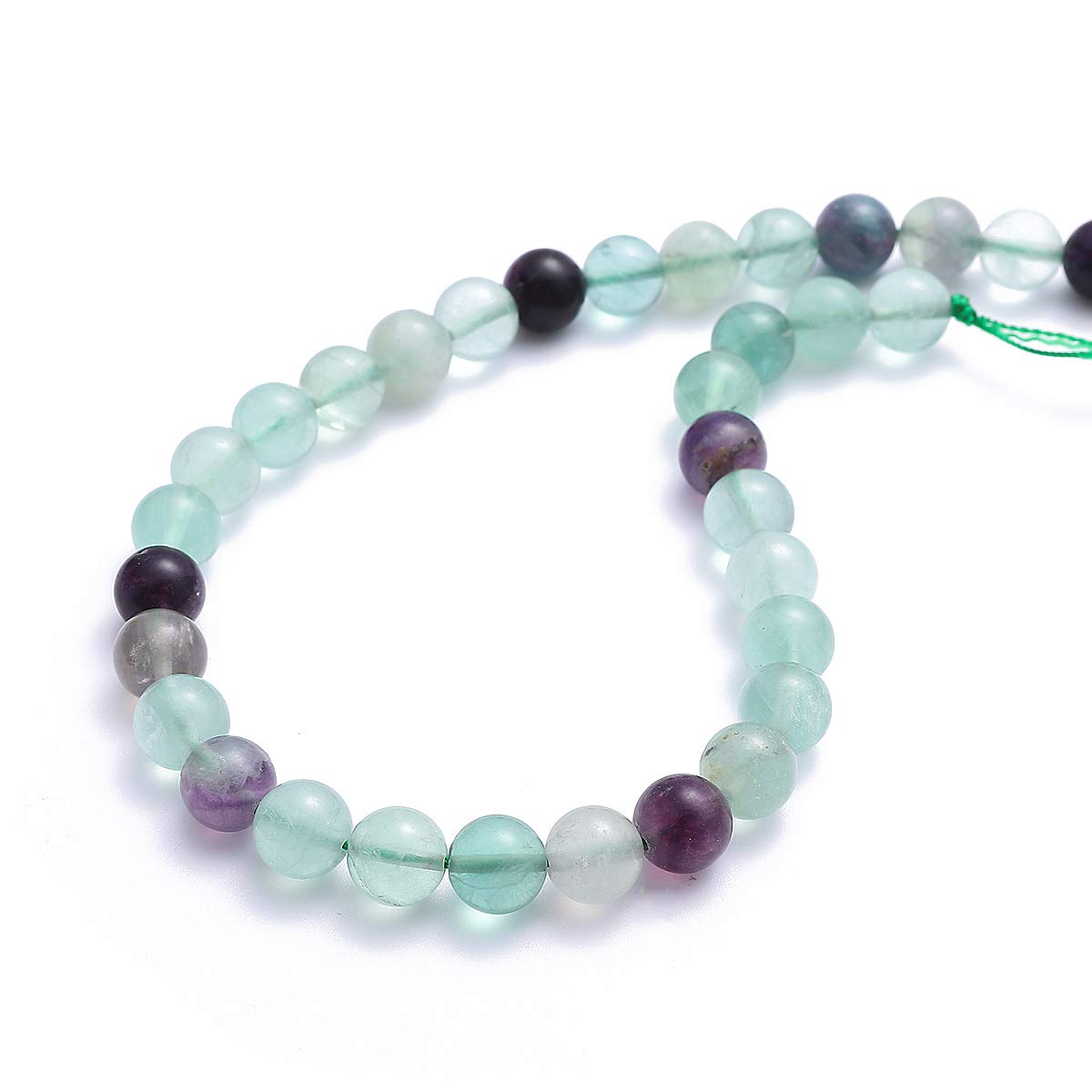 Natural Fluorite Stone Round Loose Semi-Precious Gemstone Beads for Jewelry Making - 4mm 89pcs - DIY Bracelets, Necklaces & Healing Crystal Crafts