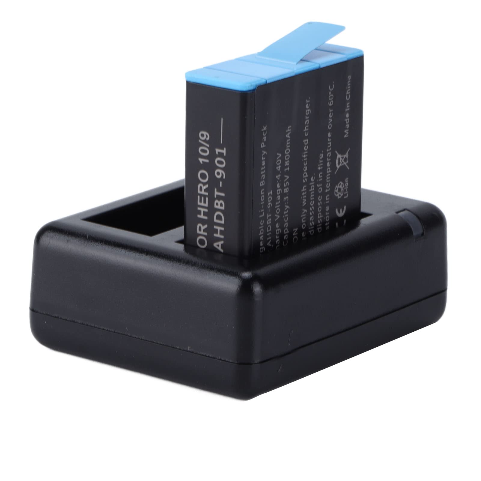 Dual Battery Charger for GoPro Hero 9/10 - Fast Rechargeable Power Pack for Sports Cameras - Perfect for Travel, Vlogging & Outdoor Adventures