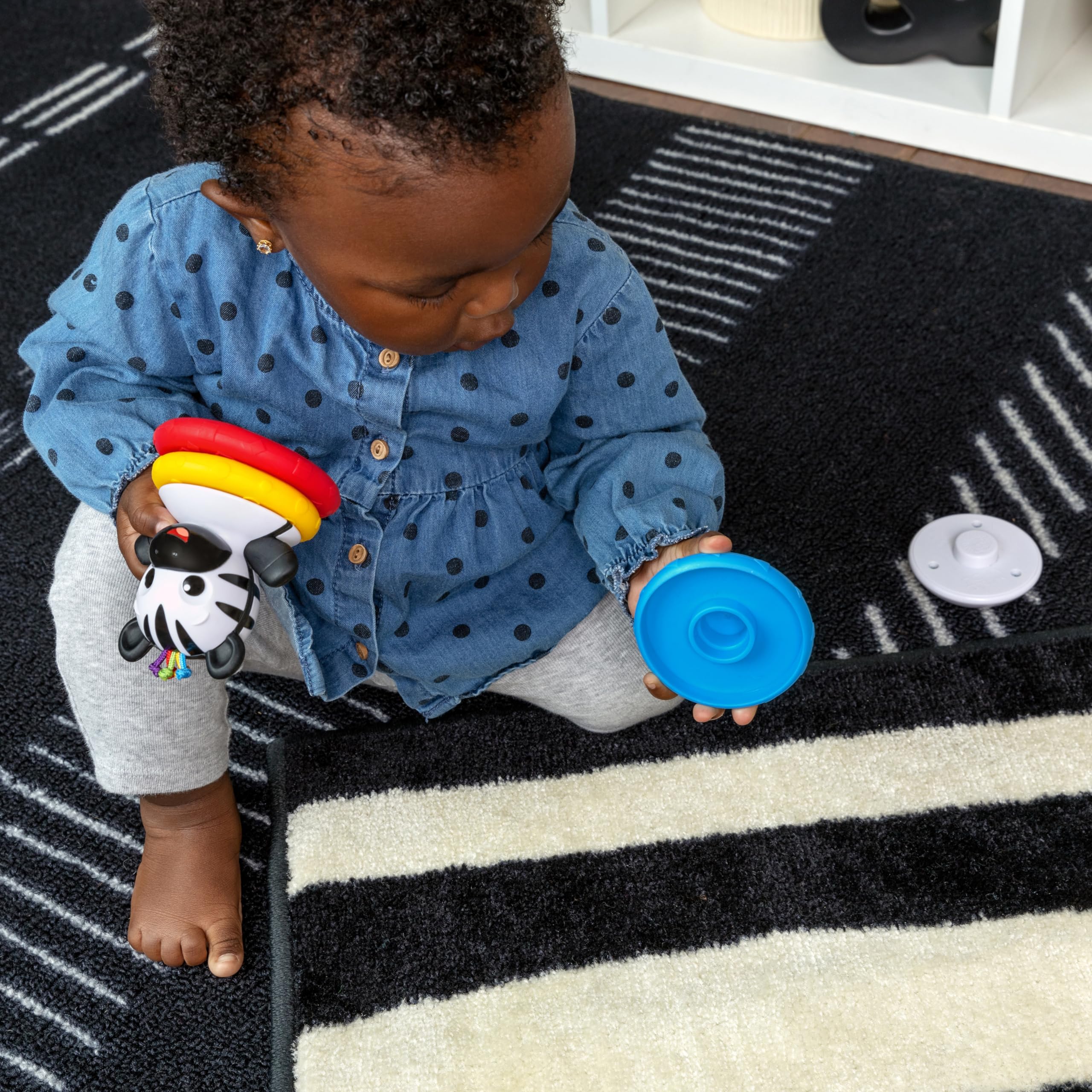 Baby Einstein Stack & Wobble Teether Toy - BPA Free for Infants 3M+ | Learning & Playtime