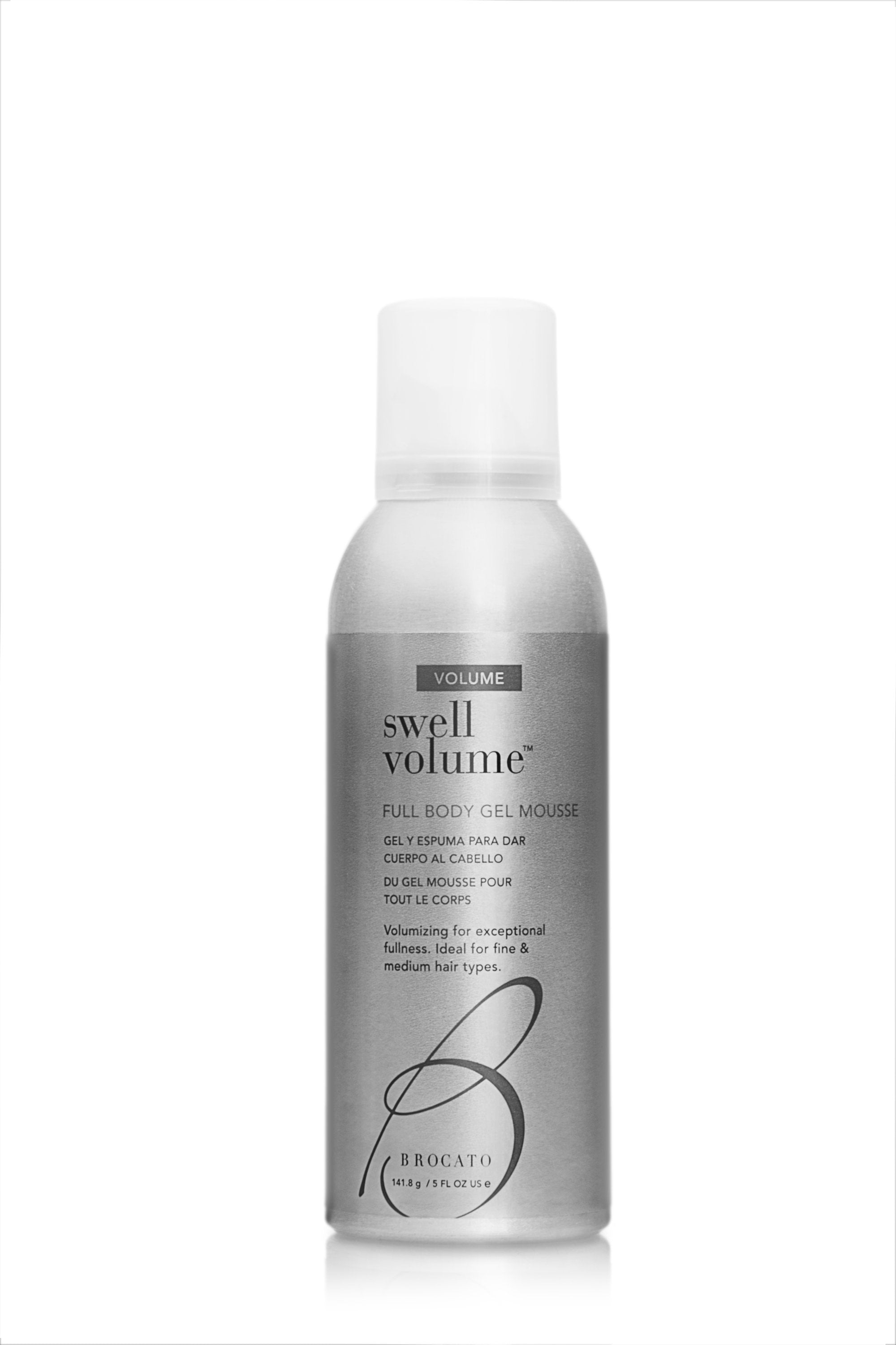 BROCATO SWELL VOLUME GEL MOUSSE 5 oz - Volumizing Styling Gel Mousse for Thicker, Fuller Hair - Perfect for Beach Waves, Curly & Fine Hair Styling