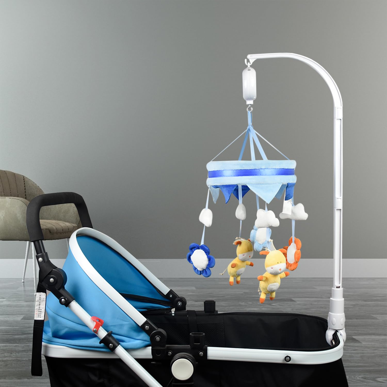 Adjustable Height Baby Crib Mobile Arm Stand - 32 Inches White DIY Nursery Hanger for Newborns & Infants - Perfect for Bedroom Decor, Baby Showers, and Gift Ideas