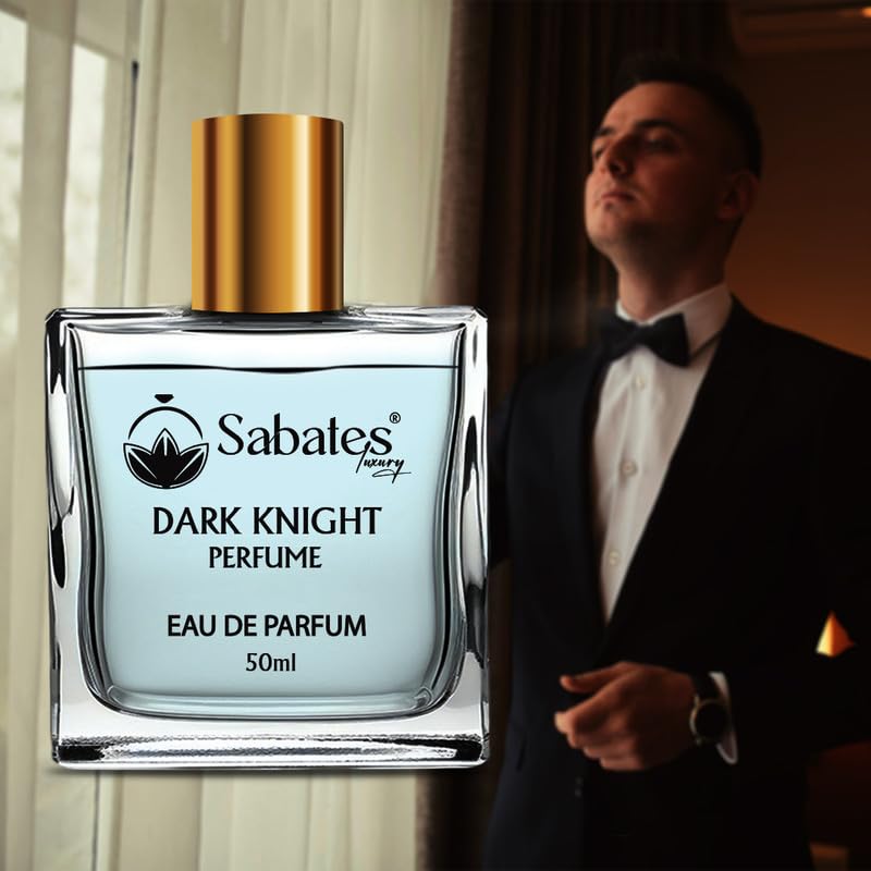 Dark Knight Men's Cologne - Long Lasting Luxury Perfume for Men, 50ml | Aromatic Masculine Fragrance Blend | Perfect for Date Nights, Office & Special Occasions