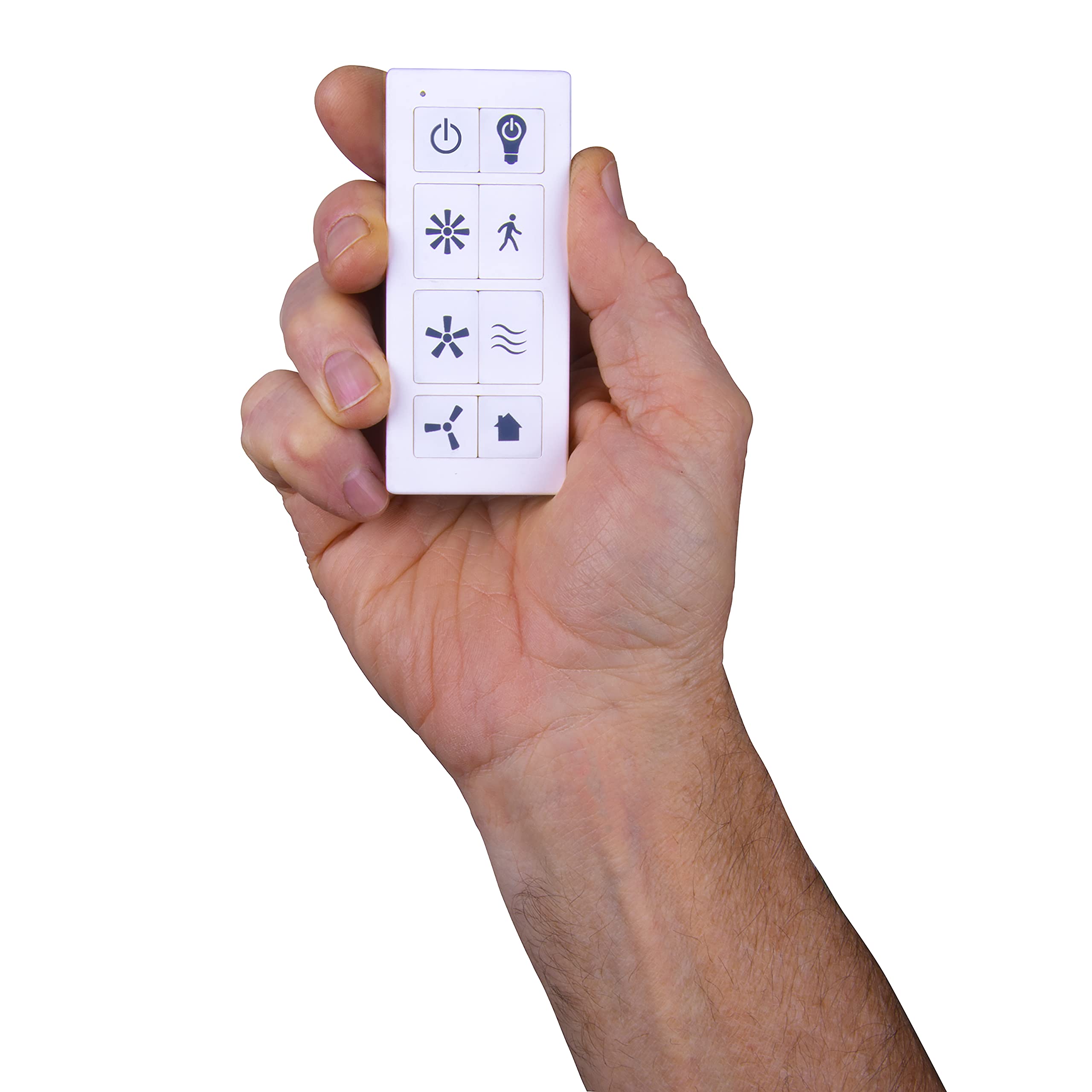 Prominence Home Universal Ceiling Fan Remote Control Kit with Receiver, Wall Dock & Batteries - Compatible with Downrod Ceiling Fans (Model 51433-01, White) - Perfect for Bedroom, Living Room & Home Office