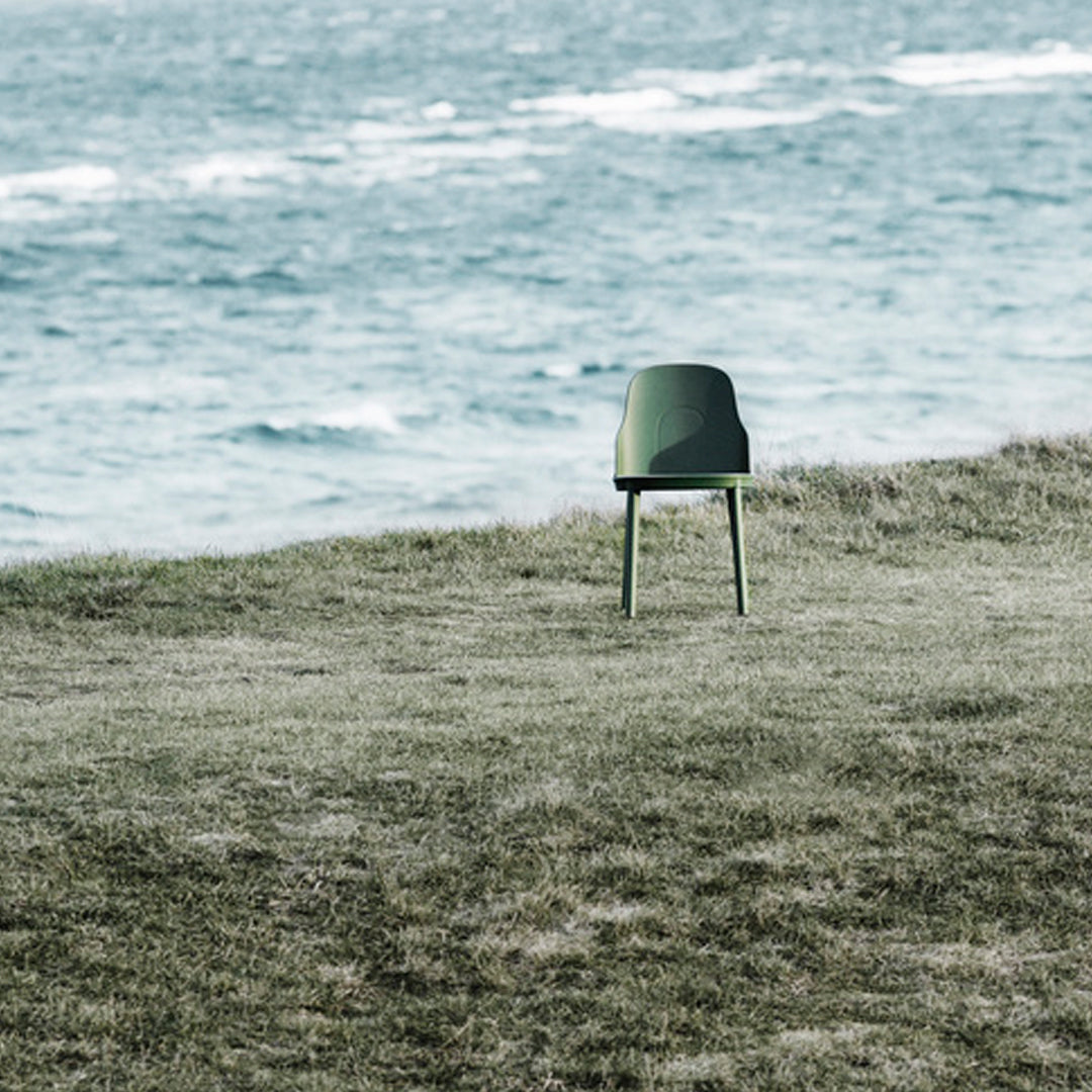 Allez Modern Dining Chair with Wicker Seat - Comfortable Rattan Chair for Kitchen, Dining Room, and Outdoor Patio Use