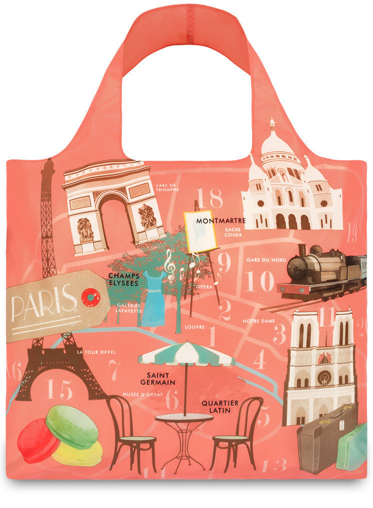 LOQI Tote Bag URBAN Collection by Melissa Mackie - Stylish Reusable Shopping Bag for Groceries, Work & Travel | Eco-Friendly Foldable Tote for Women & Men