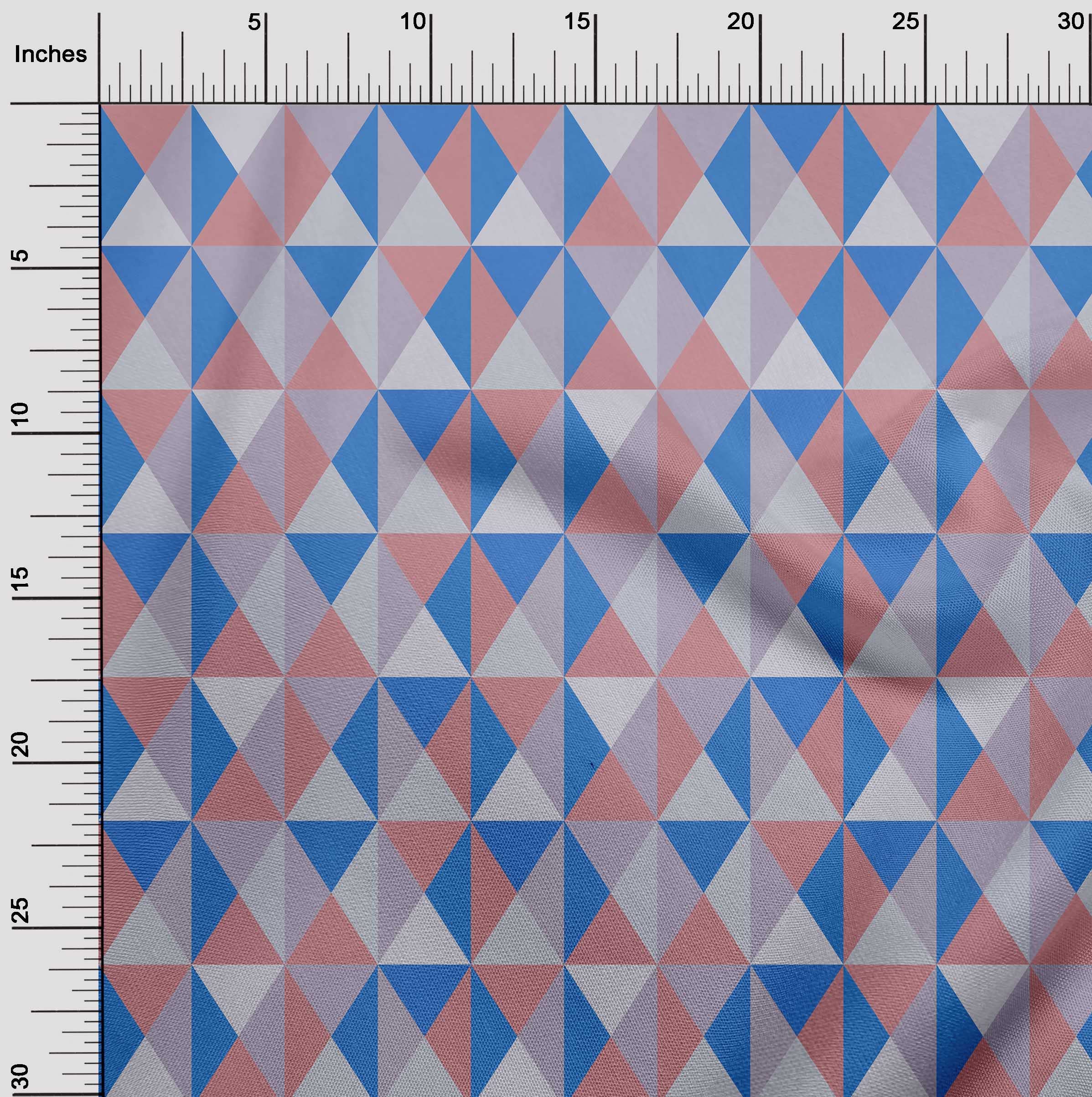 oneOone Cotton Silk Rose Pink Geometric Print Fabric by The Yard - 42 Inch Wide Soft Draping Material for Dresses, Blouses & Home Decor