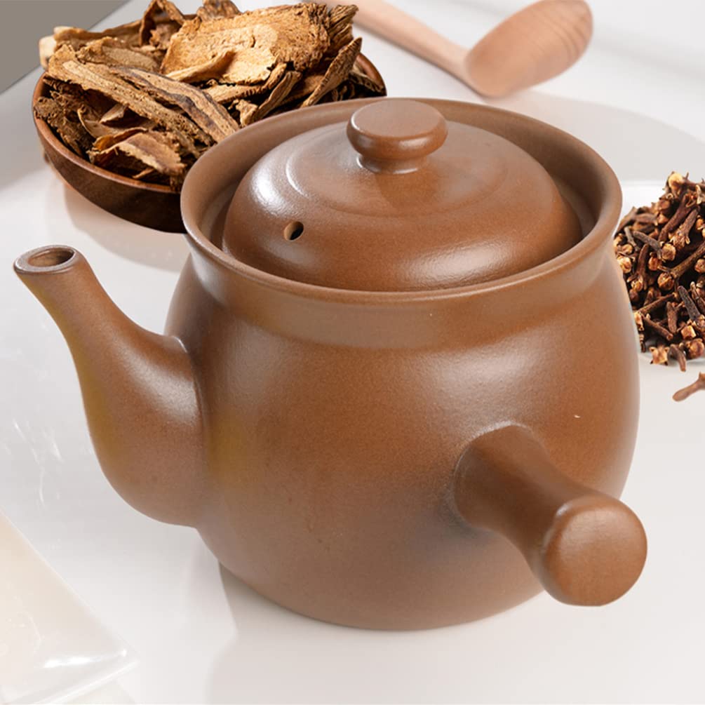 DOITOOL Ceramic Tea Pot - Traditional Clay Casserole for Brewing Tea, Steaming & Slow Cooking | Perfect for Home, Office & Tea Ceremonies