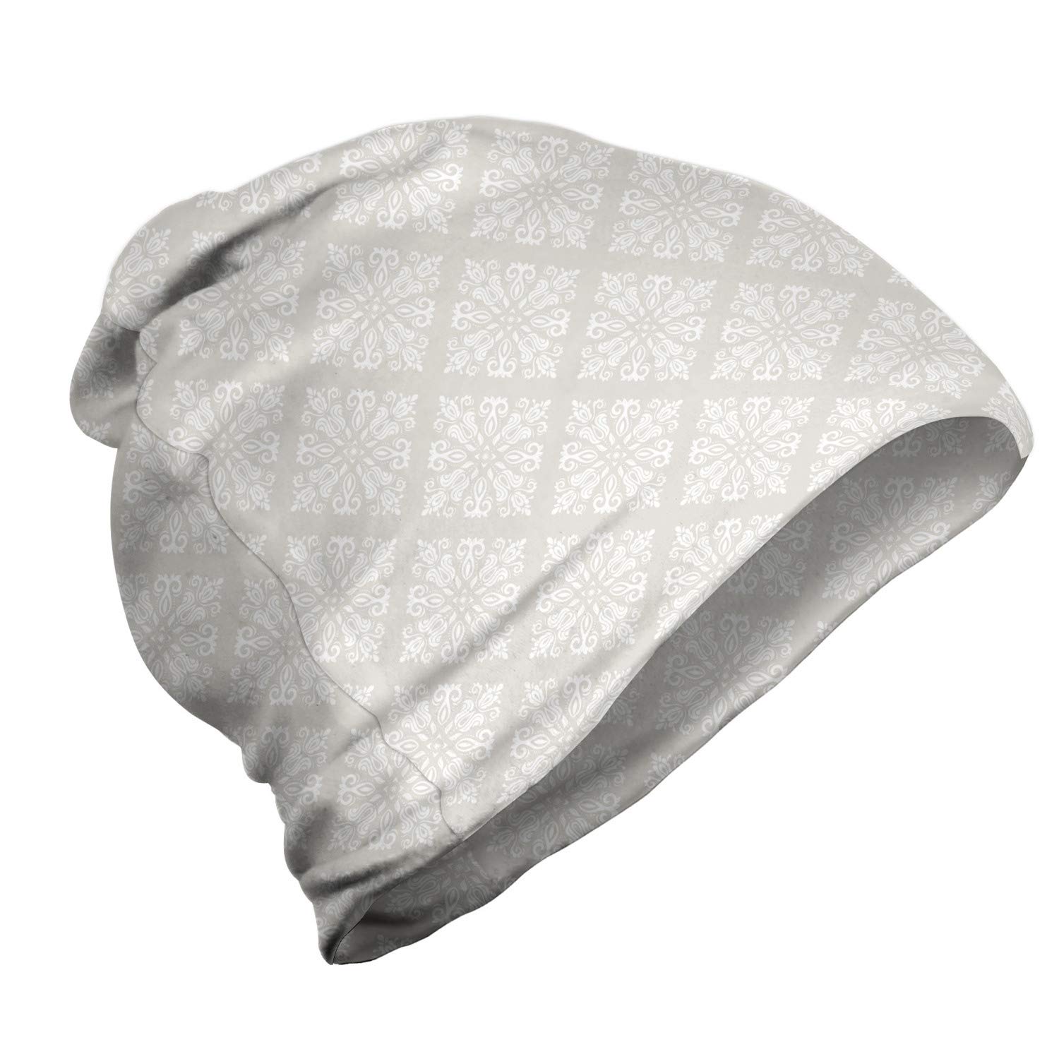 Ambesonne Unisex Beanie - Modern Geometric Design for Men & Women - Warm Winter Hat for Hiking, Camping & Outdoor Activities