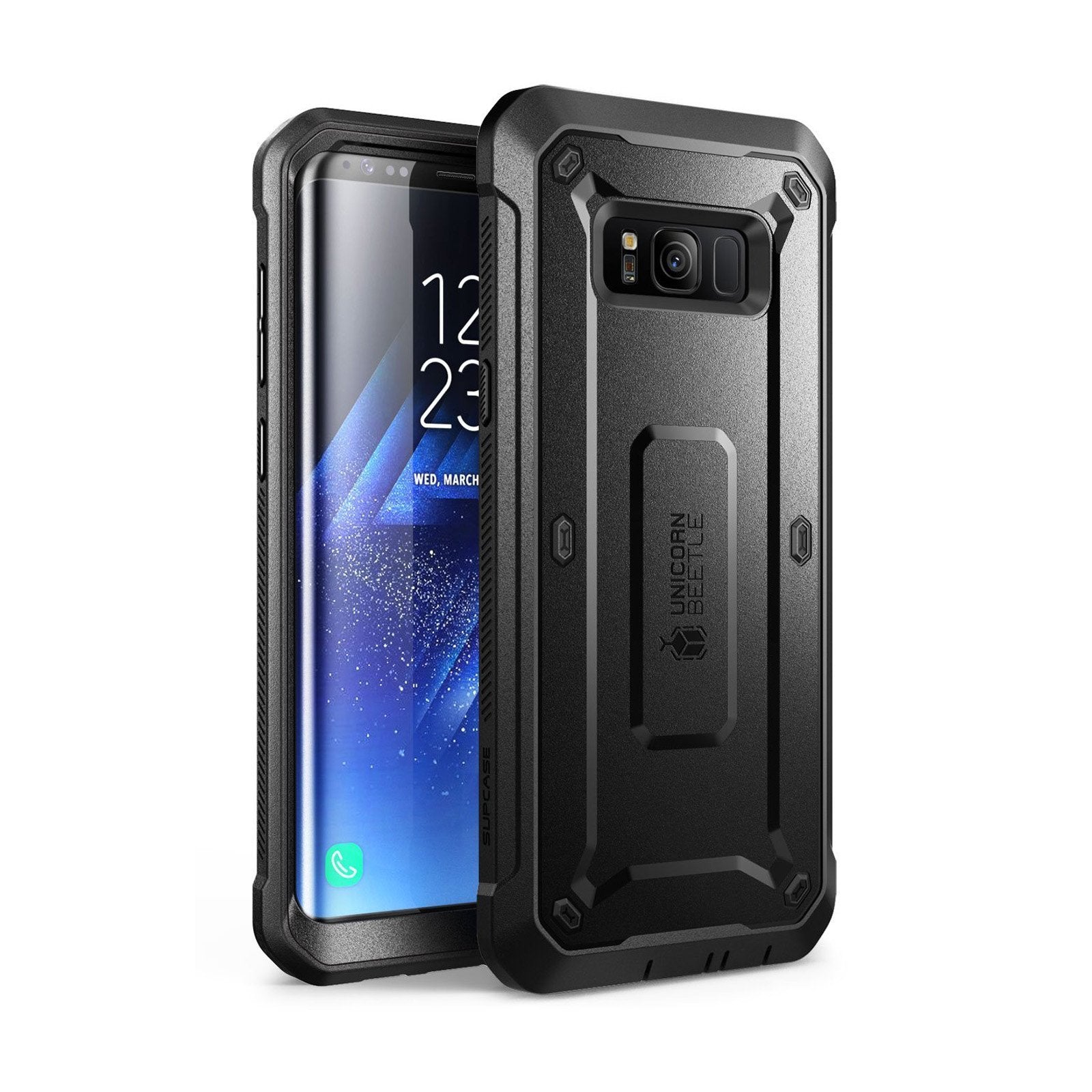 Samsung Galaxy S8 Plus Unicorn Beetle Pro Full-Body Rugged Holster Case - Heavy Duty Protection with Kickstand & Belt Clip - Perfect for Outdoor, Work & Active Lifestyle (Black)