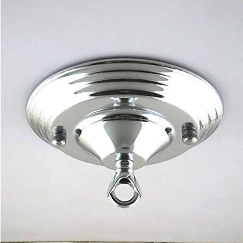 Vintage Ceiling Rose Loop Kit - 4 Pcs Chrome Plated for Chandelier & Lamp DIY
