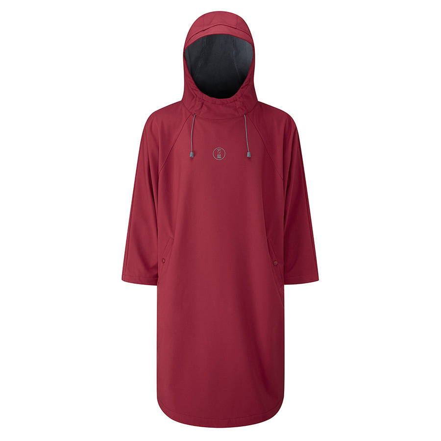 Fourth Element STORM PONCHO BURGUNDY XLARGE - Waterproof Rain Poncho for Outdoor Activities, Hiking, Camping & Emergency Preparedness