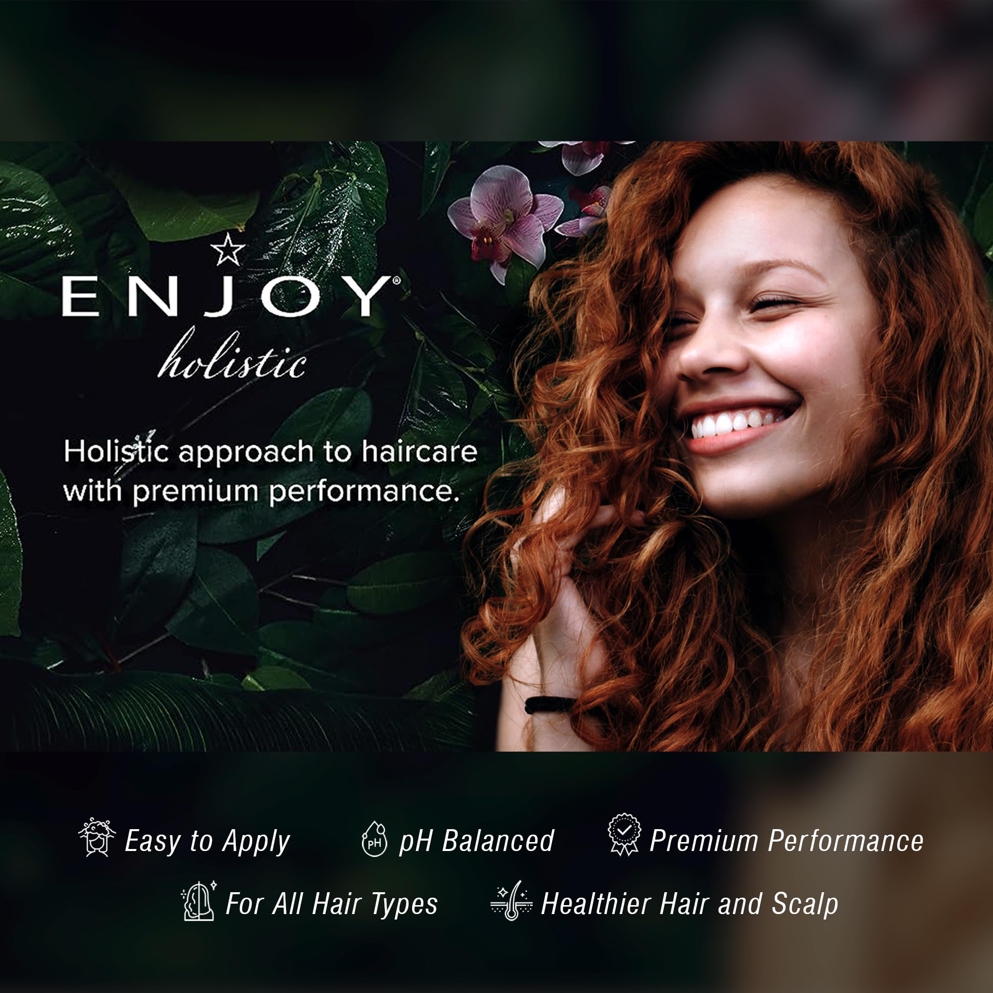 ENJOY Holistic Volume Conditioner for Damaged & Curly Hair - pH Balanced 3.5-4.5 Formula - 10 Fl Oz - Deep Hydration for Dry, Frizzy Hair - Perfect for Daily Use & Salon-Quality Results at Home