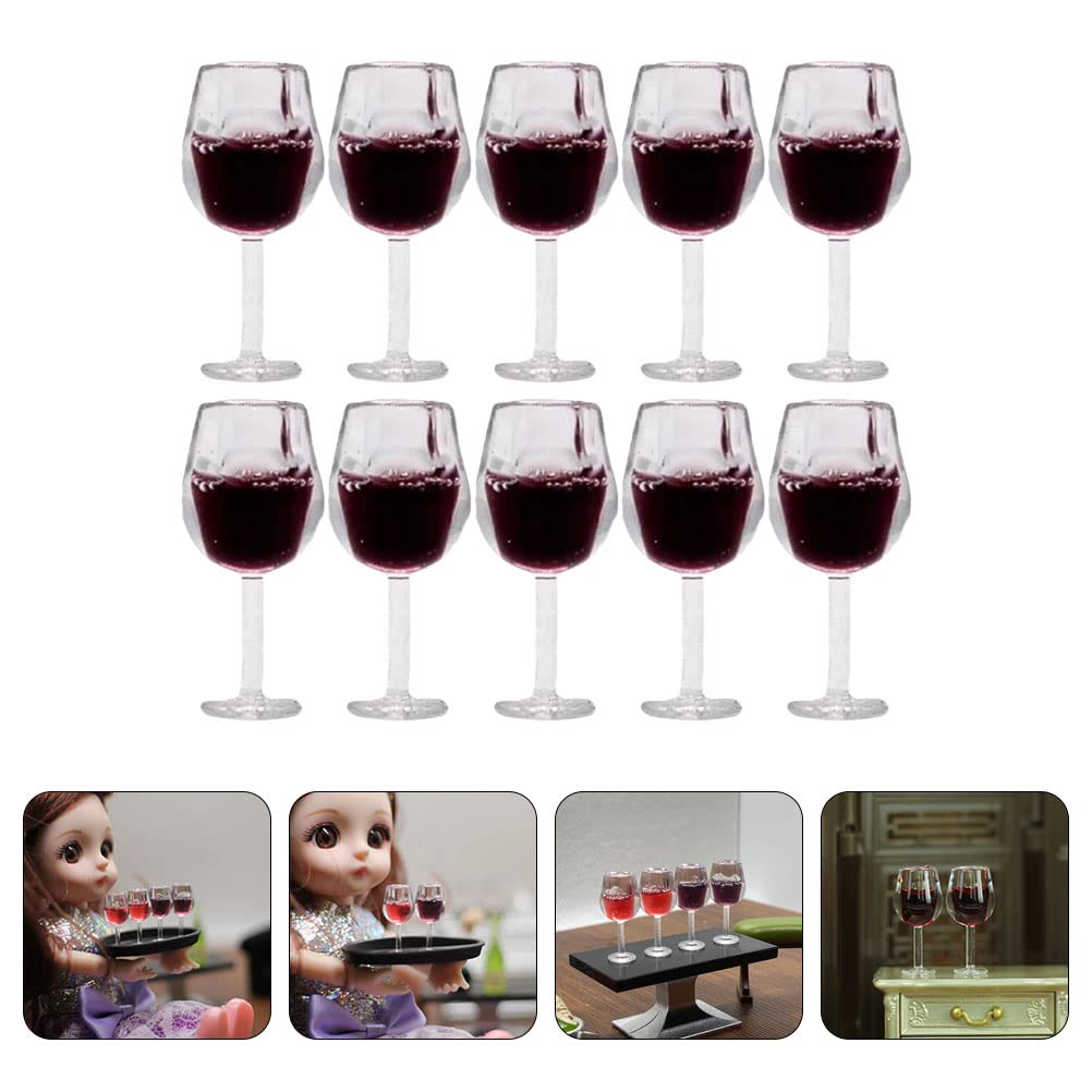 1:12 Scale Miniature Dollhouse Wine Glasses Set - 20 Pcs Tiny Champagne Glasses for Dollhouse Accessories | Perfect for DIY Miniature Crafts, Dollhouse Decor, and Model Scenes