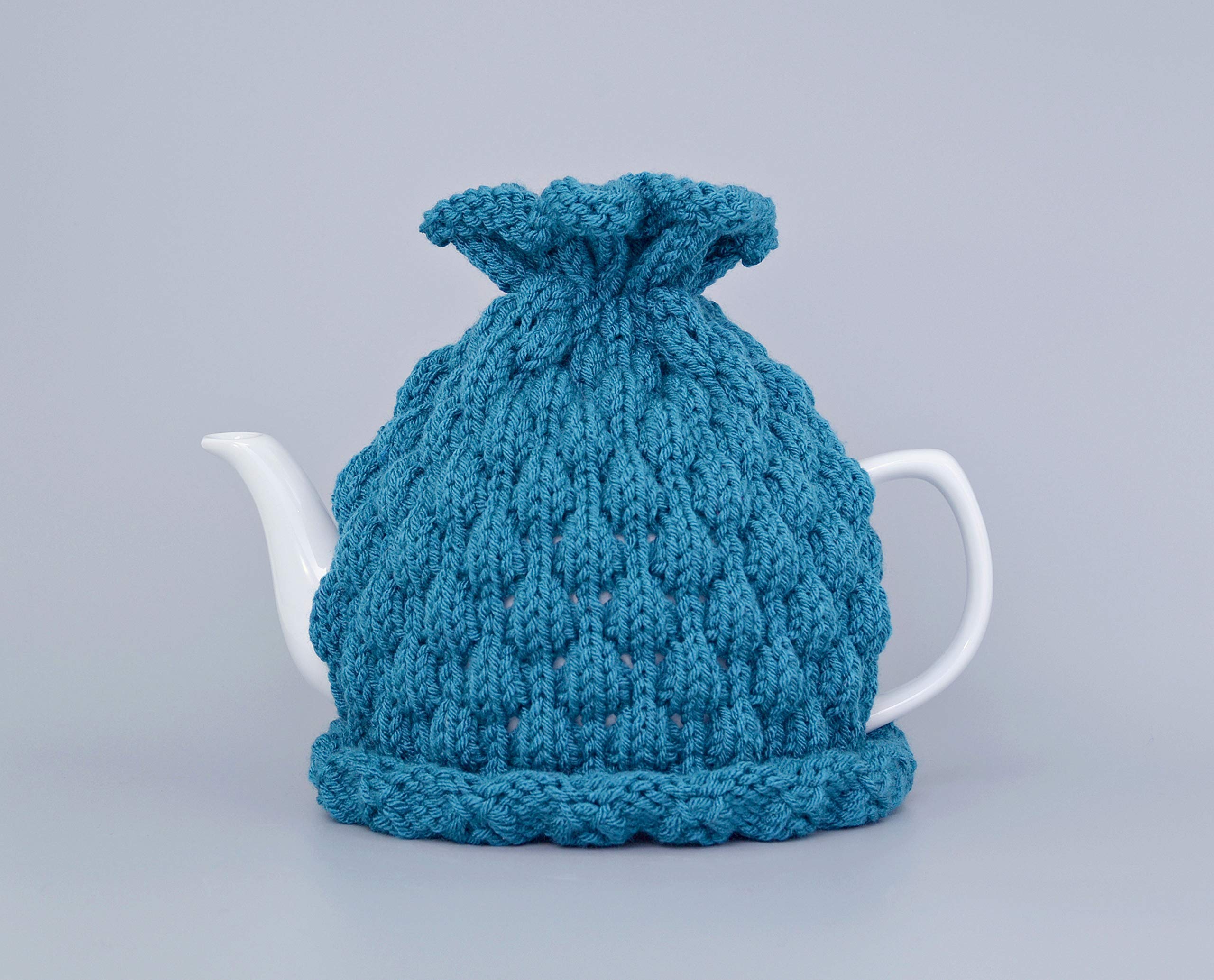 Hand-Knitted Teal Green Teapot Cozy - Elegant Tea Accessory for Kitchen Decor & Breakfast Table | Hygge Home Gift for Tea Lovers (Perfect for Afternoon Tea & Cozy Home Decor)