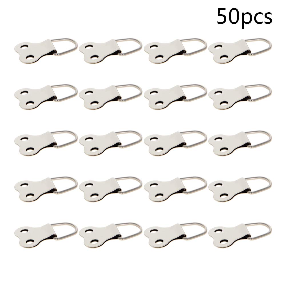 Silver Tone Ring Frame Buckles 50PCS - Home Decor & Photo Hanging Solutions