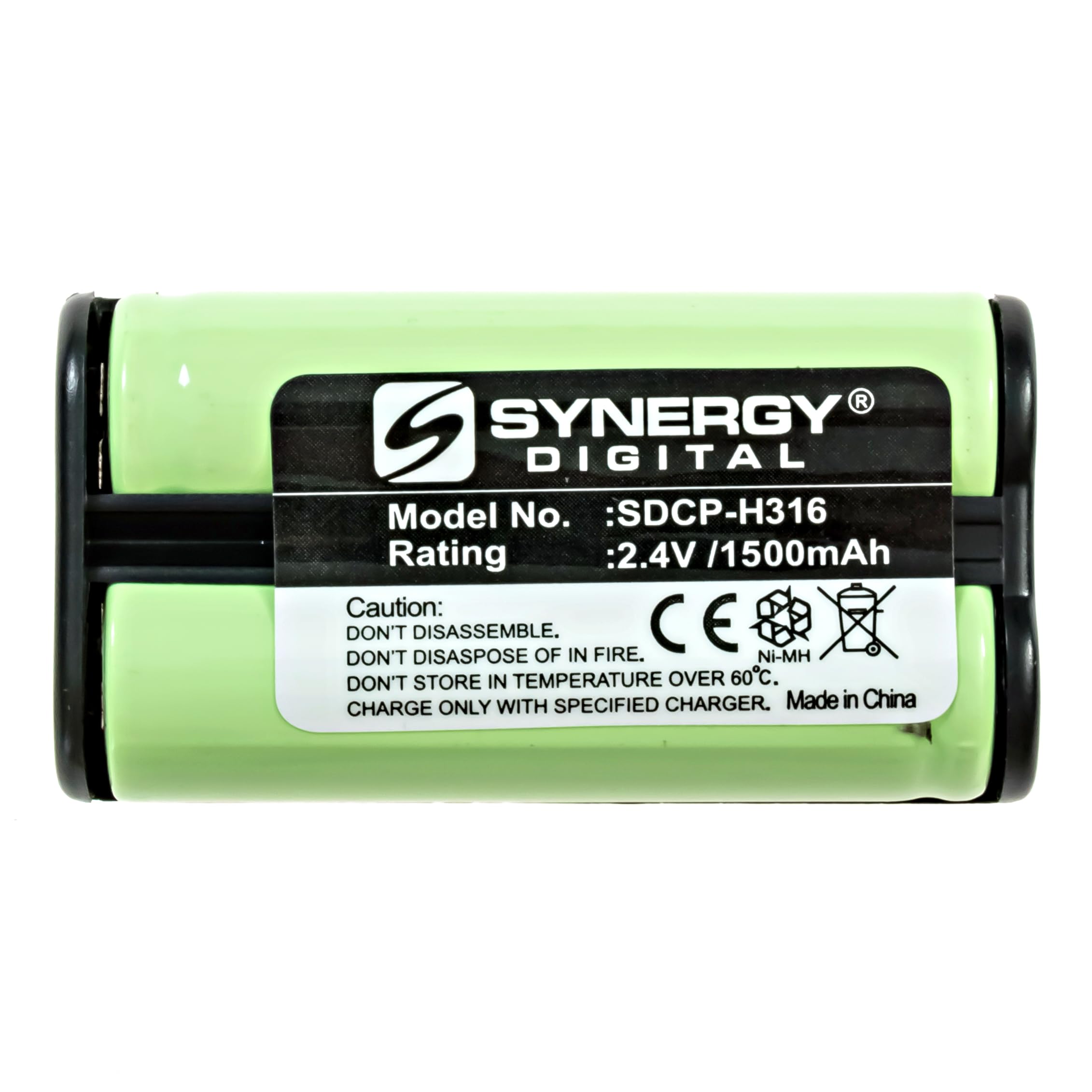 Synergy Digital Cordless Phone Batteries - 3 Pack Ni-MH 2.4V 1500mAh Replacement Batteries for Panasonic KX-TG1050 Cordless Phones | Long Lasting Power for Home & Office Use