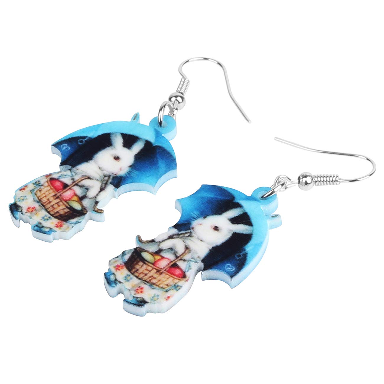 DOWAY Acrylic Easter Bunny Rabbit Earrings - Cute Drop Dangle Jewelry Gifts for Women & Girls - Funny Party Accessories & Easter Basket Decorations - Perfect for Easter Celebrations, Spring Parties & Gift Giving