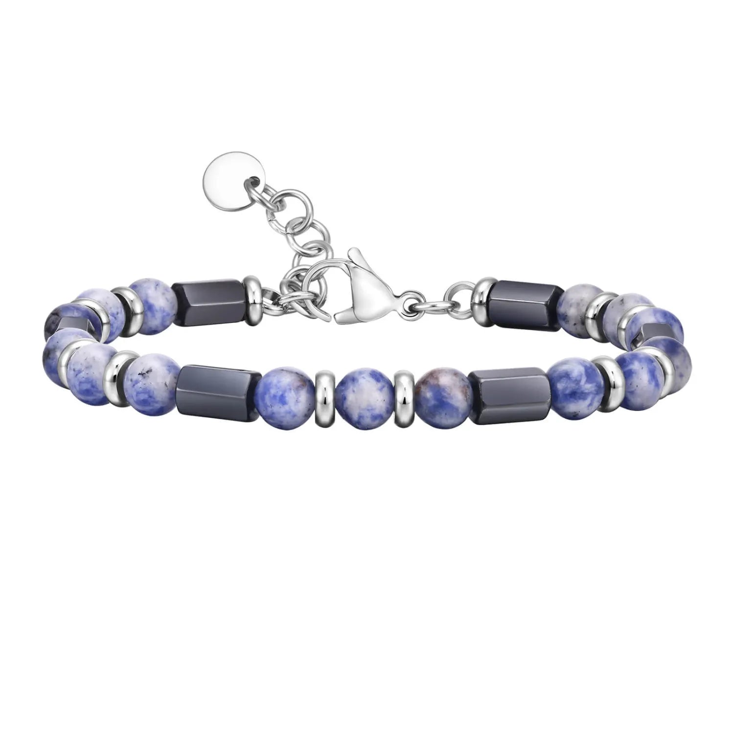 Natural Hematite Beads Bracelet for Men - Magnetic Therapy Jewelry for Stress Relief & Energy Balance | Perfect for Meditation, Yoga & Everyday Wear