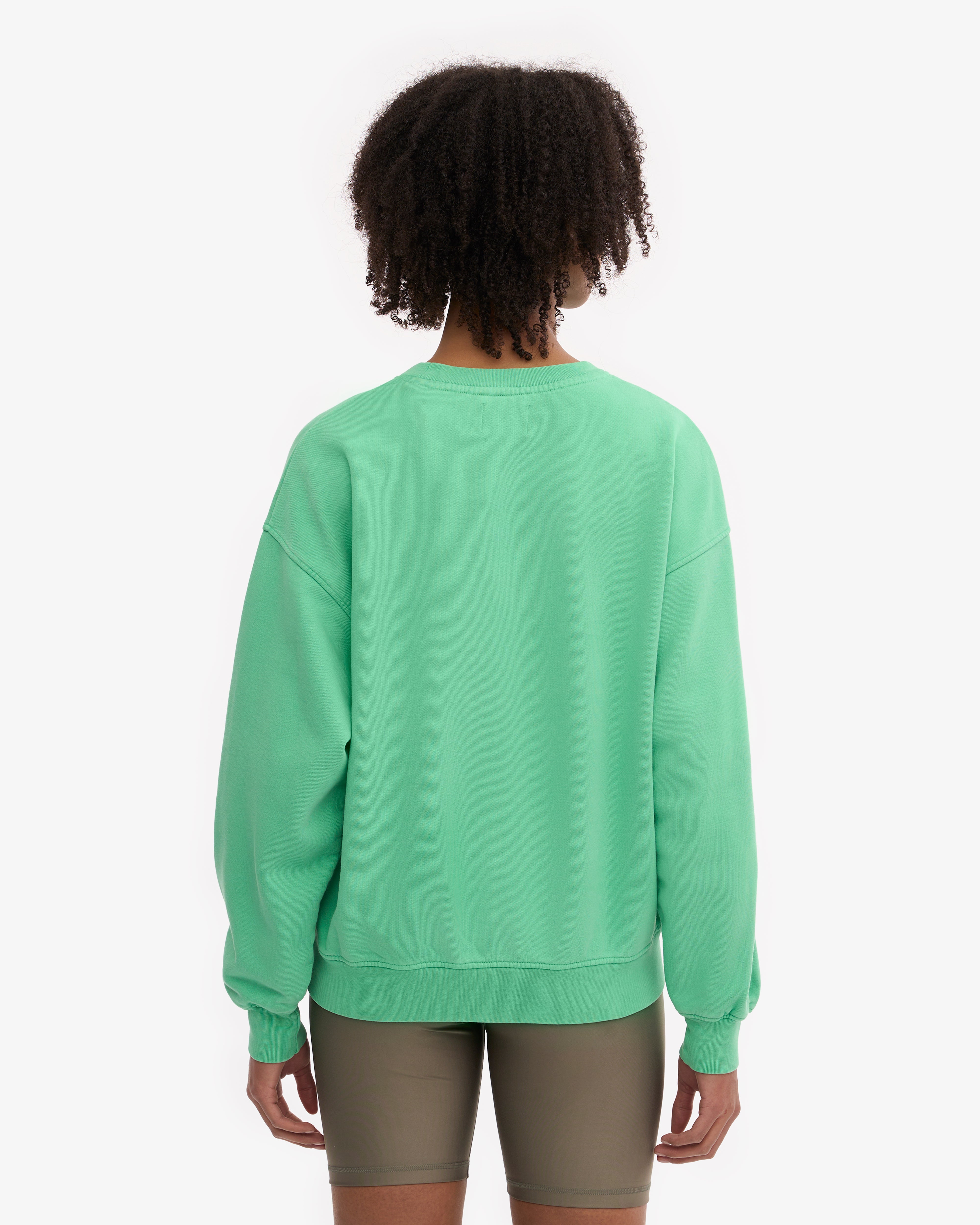 Organic Oversized Crewneck Sweatshirt for Women - Soft & Comfortable Spring Green Pullover - Perfect for Casual Wear, Lounge & Outdoor Activities