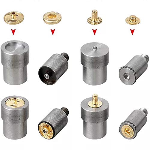 12.5mm S Spring Press Studs Dies with Universal Green Hand Press Machine - Snap Fastener Installation Tool for Clothing, Jackets & Leathercraft | DIY Sewing, Garment Repair & Crafting Projects | Perfect for Tailors, Fashion Designers & DIY Enthusiasts