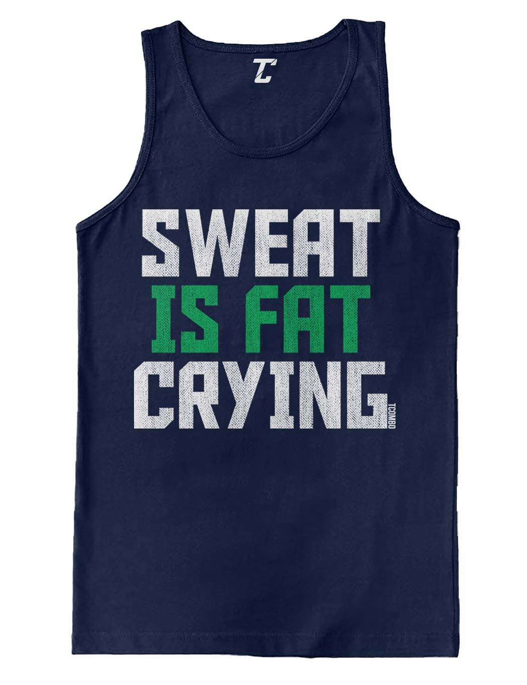 Gym Fitness Bodybuilder Men's Tank Top - 'Sweat is Fat Crying' Motivational Workout Shirt for Weightlifting & Bodybuilding | Perfect for Gym, Training & Fitness Motivation