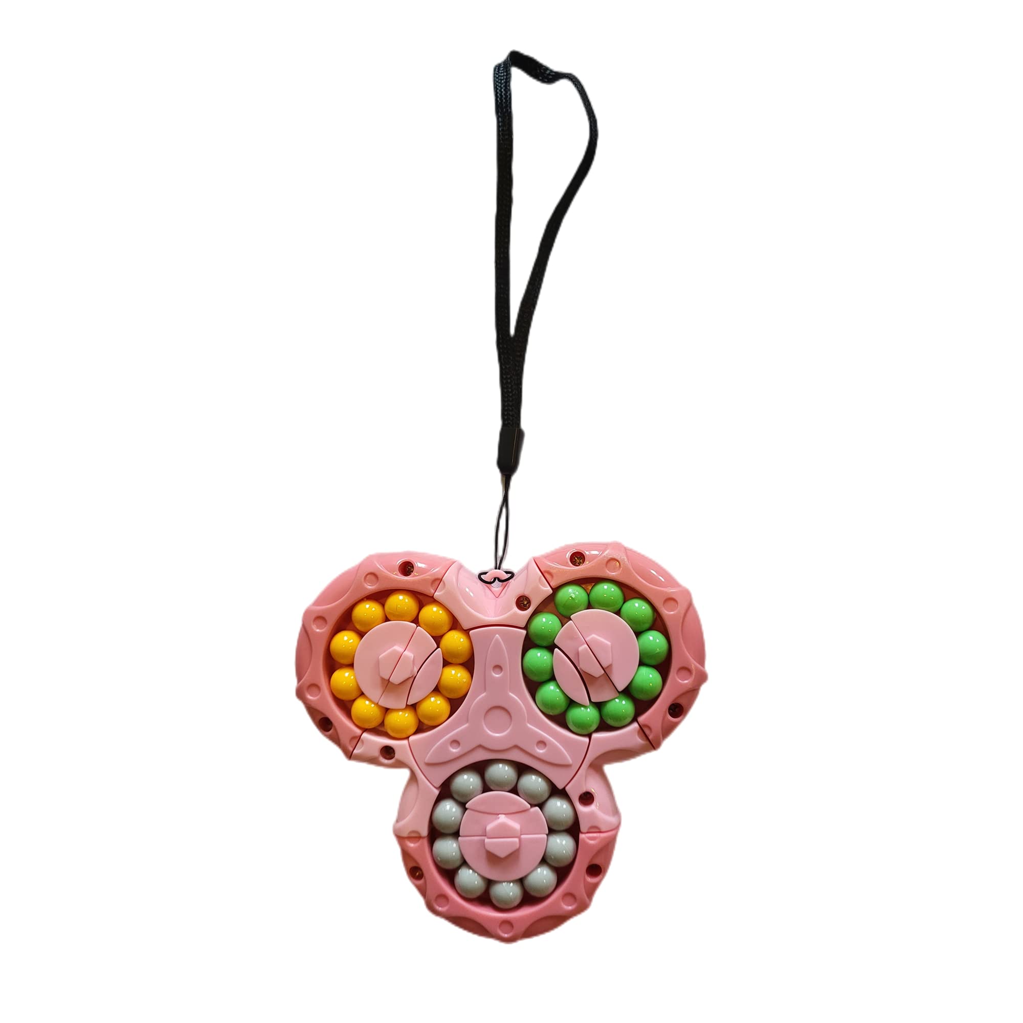 Magic Bean Fidget Toys Pack - 12pcs Fidget Spinners & Fidget Cube Set - Kawaii Anti-Stress Sensory Toys for Kids with Autism - Travel & Learning Stress Relief Toys for Toddlers & Children (Pink) - Perfect for Classroom, Home, and Car Rides