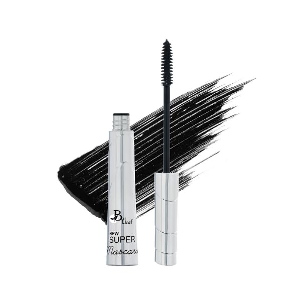 BitLeaf Super Waterproof Eye Mascara - Smudge Proof, Long Lasting Volumizing Mascara for Women | Intense Black Finish, Clump-Free Formula, Easy Wash Off | Perfect for Daily Wear, Swimming & Special Occasions