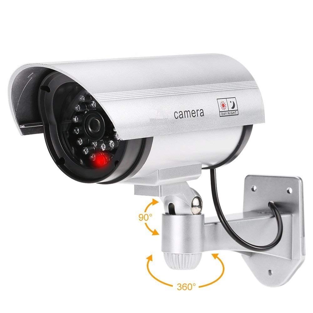 CPEX Dummy Security CCTV Bullet Camera with Flashing Red LED - Waterproof, Wireless, IR Night Vision - Fake Surveillance Camera for Home, Office & Outdoor Use (Multicolor) - Deter Burglars & Protect Property