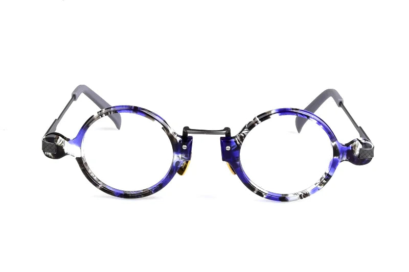 Aimee Unisex Full Rim Round Acetate Titanium Eyeglasses 141501 - Lightweight & Durable Frame for Reading, Work, and Everyday Use
