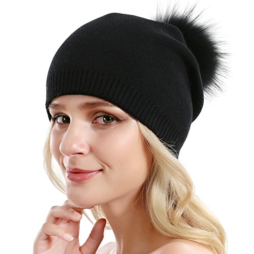 Luxury Cashmere Knit Wool Beanie for Men & Women - Soft Winter Warm Hat for Cold Weather - Perfect for Skiing, Hiking, and Outdoor Activities