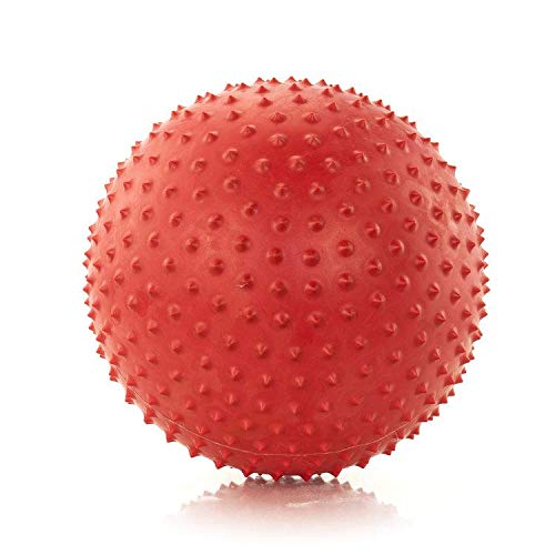 Red Inflatable Round Nodule Massage Ball - 6 Inch Diameter for Deep Tissue Therapy, Muscle Recovery & Pain Relief - Perfect for Yoga, Physical Therapy & Home Workouts