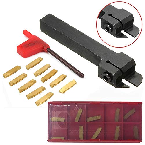 High Precision Boring Bar Lathe Tool Set with 10pcs MGMN200-G Inserts & Wrench - CNC Turning Tools for Metalworking (H99F) - Perfect for Lathe Machining, Metal Cutting & Industrial Manufacturing