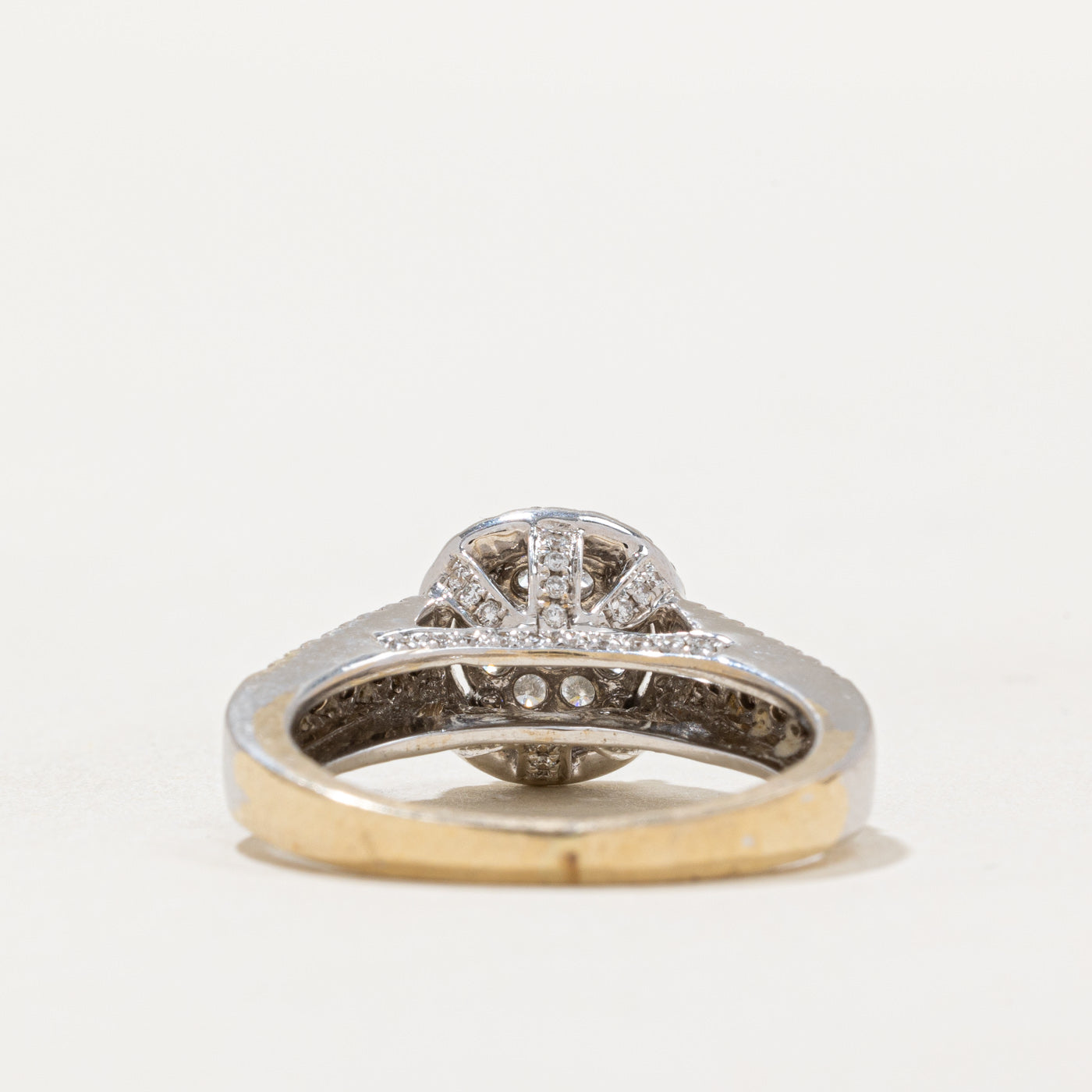 0.80ctw Diamond Cluster Engagement Ring for Women - Size 5.25 | Sparkling Wedding & Proposal Jewelry Gift | Perfect for Anniversaries, Valentine's Day & Special Occasions