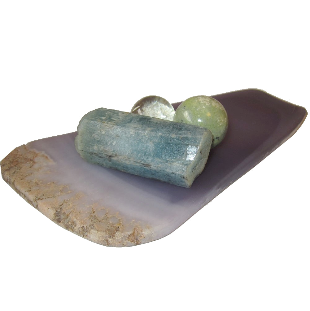 Fluorite Purple Polished Stone - Stunning Charging Crystal Plate for Meditation, Reiki & Energy Healing | Natural Gemstone Decor for Home & Office