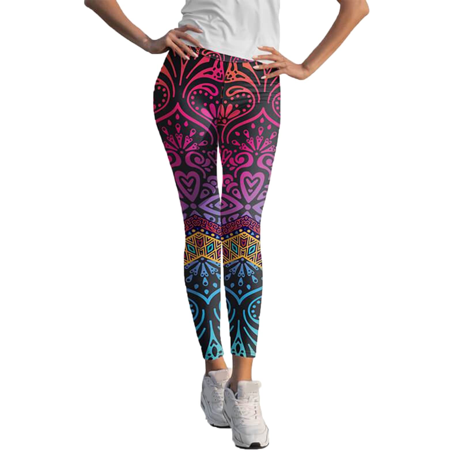 Women's Jogger Pants - Patterned Yoga Leggings & Flowy Tights for Running, Workout & Lounge Wear | Breathable Stretchy Joggers with Stylish Designs