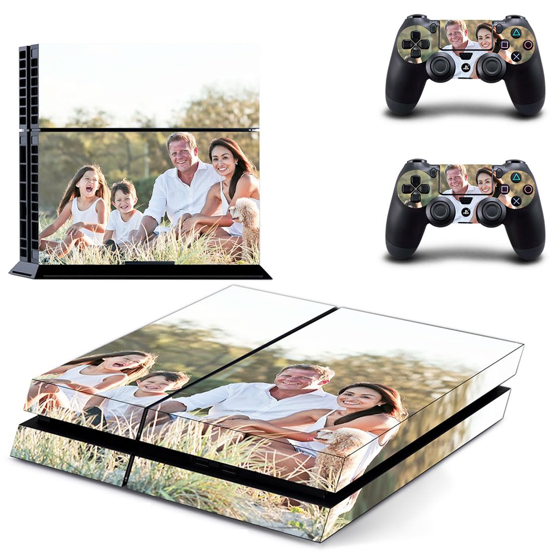 Custom Vinyl Skin Sticker Decal for PS4 Console & Controllers - Personalized Photo Design | Protective Cover & Decorative Gaming Accessory for Playstation 4 Enthusiasts