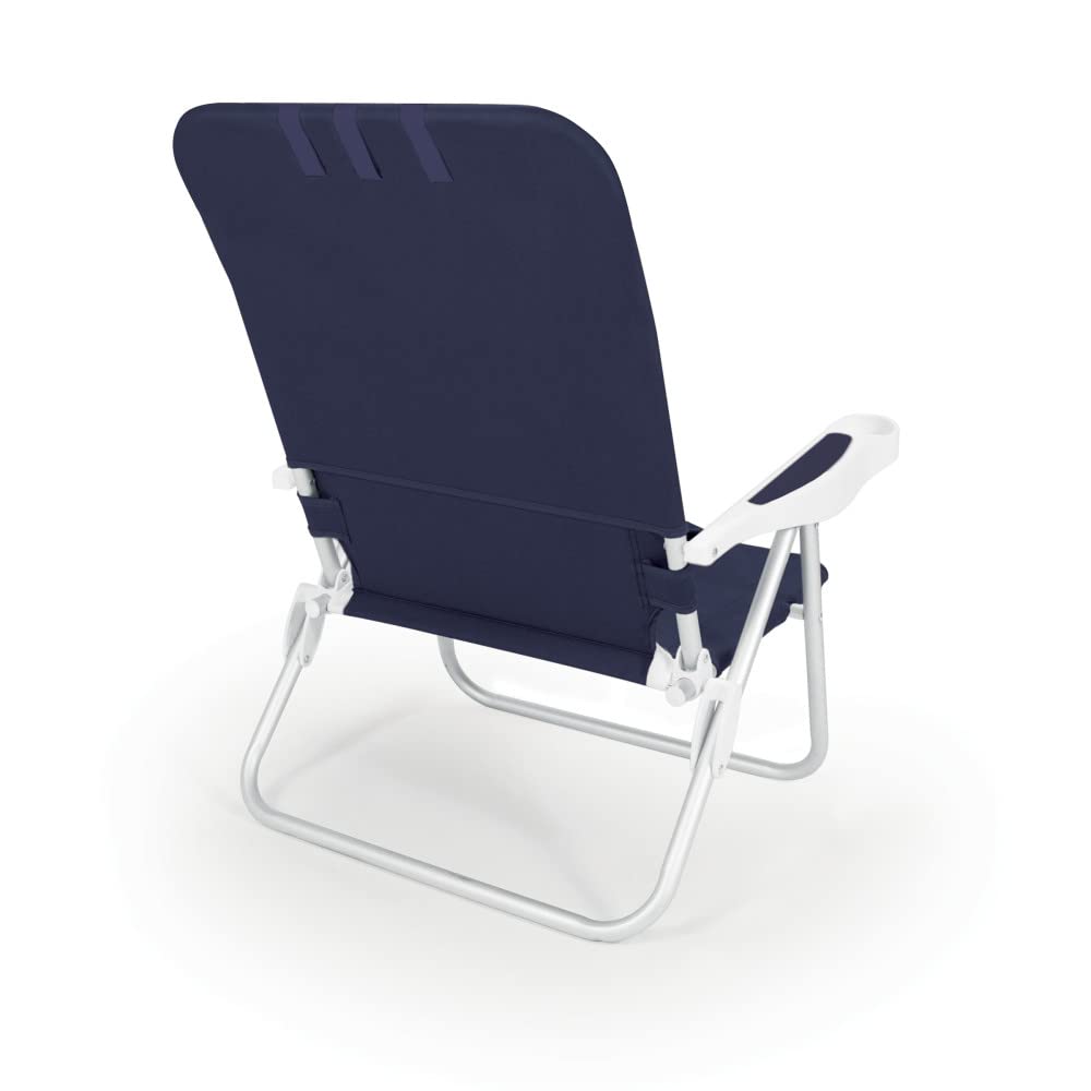 PICNIC TIME NCAA Illinois Fighting Illini Monaco Folding Beach Chair - Portable Outdoor Sports Chair for Football Games, Beach, Camping & Tailgating