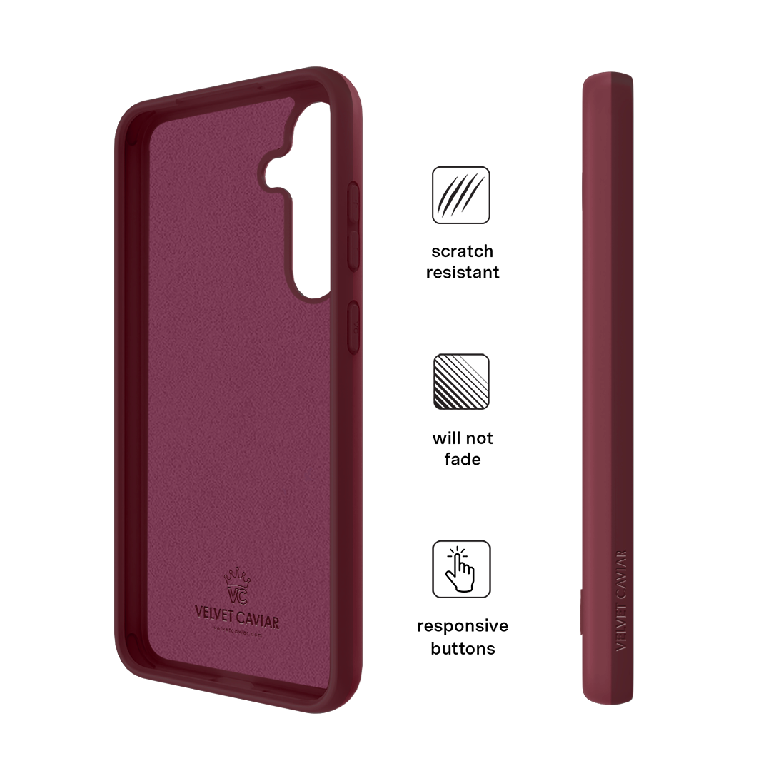 Vintage 1990s Burgundy Samsung Phone Case - Retro Protective Cover for Samsung Galaxy Series (Perfect for 90s Theme Parties & Nostalgic Gift Ideas)