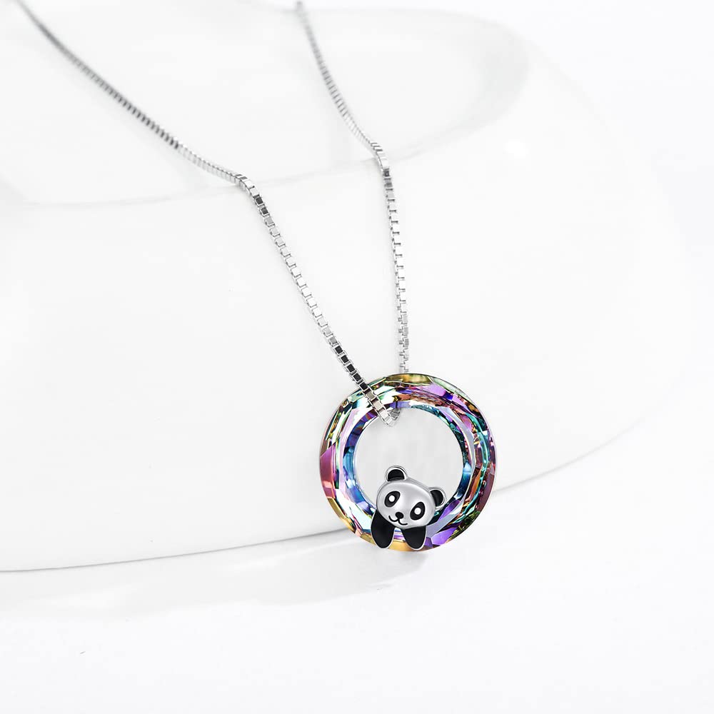925 Sterling Silver Panda Crystal Pendant Necklace for Women - Elegant Animal Jewelry Gift for Birthday, Daughter, Girlfriend | Perfect for Casual Wear, Special Occasions & Gift Giving