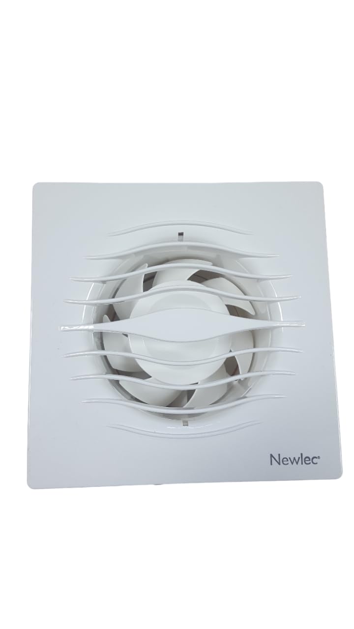 Newlec NLLPF100TA 100mm Low Profile Extractor Fan with Timer - 4 Inch Bathroom Ventilation Fan for Kitchen, Bathroom & Laundry Room