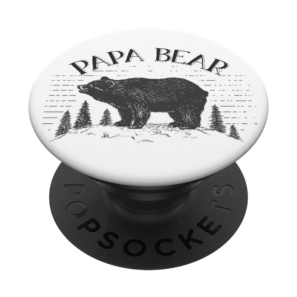 Cute Bear PopSockets PopGrip - Swappable Phone Grip for iPhone & Android - Perfect Gift for Dad, Father's Day & Birthday - Ideal for Work, Travel & Daily Use