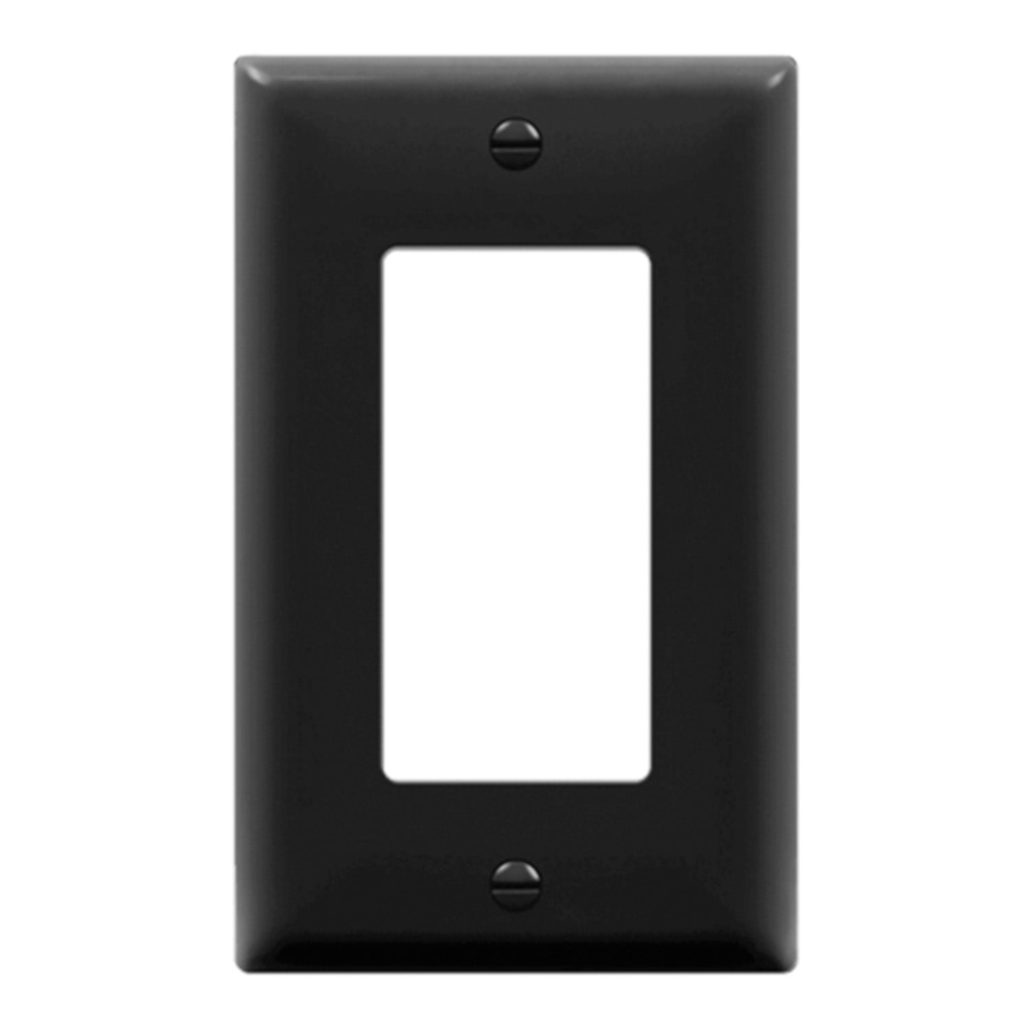 1 Gang Decorator Rocker Wall Plate - Black Electrical Outlet Cover for Home & Office - Perfect for Living Rooms, Bedrooms, and Kitchens