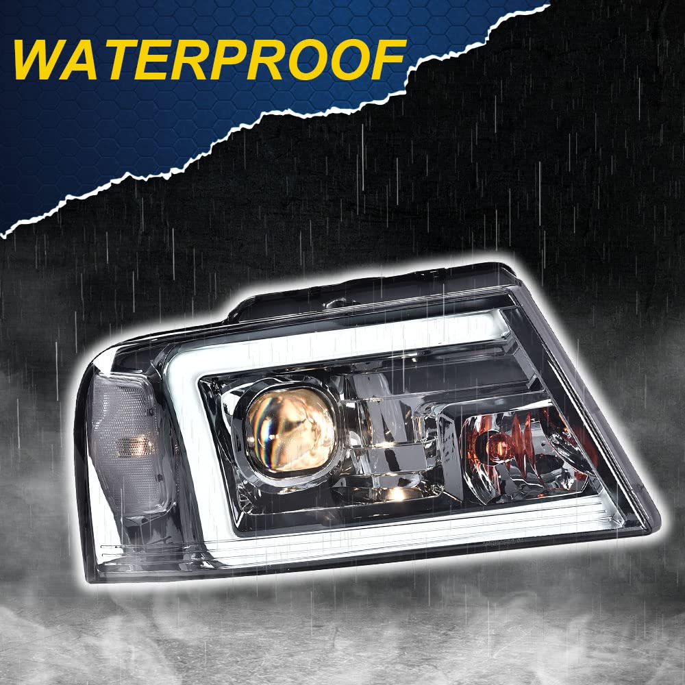 G-PLUS LED DRL Headlights for Ford F150 & Lincoln Mark Lt - Smoky Lens - Driving Lights