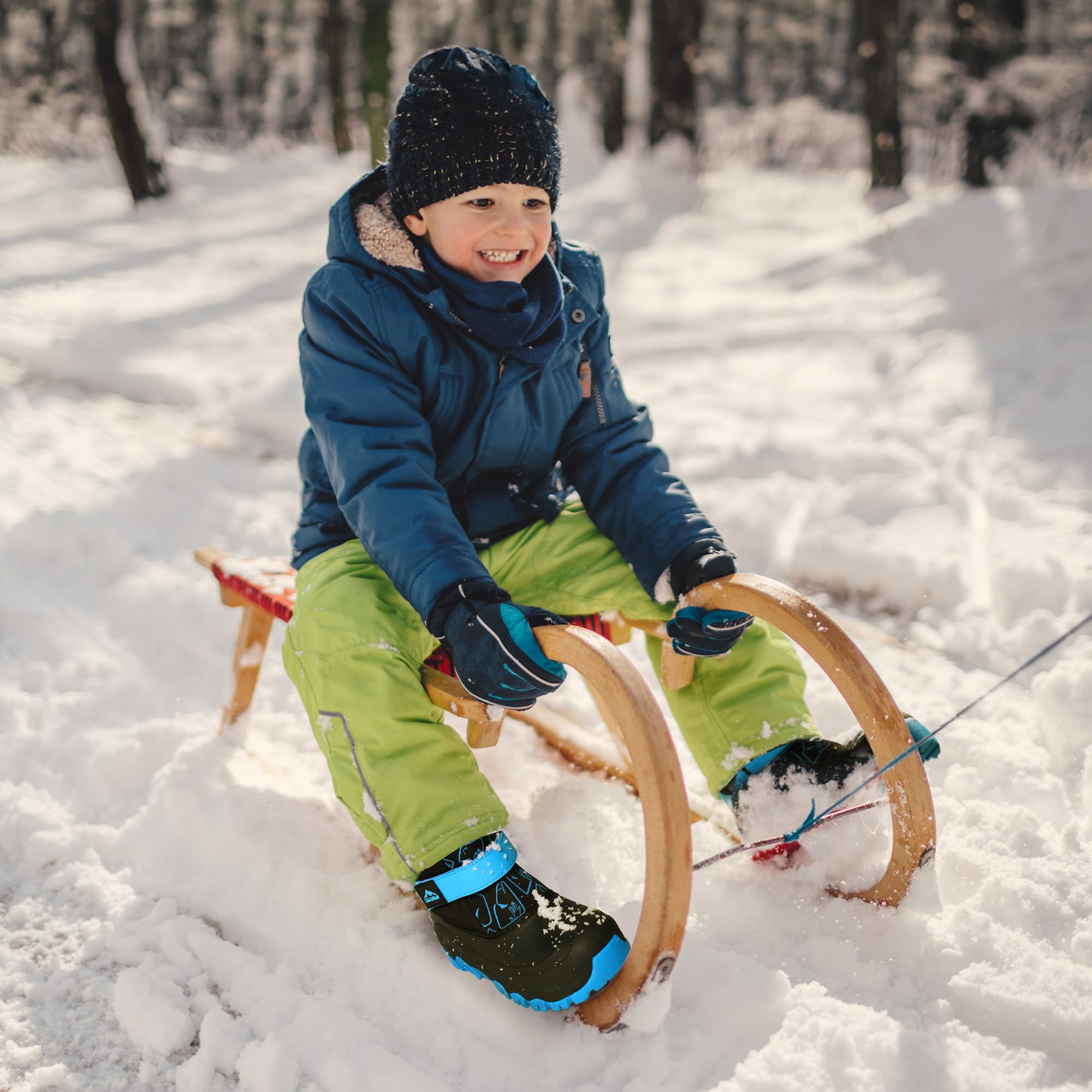 NORTIV 8 Kids Waterproof Snow Boots for Boys & Girls - Winter Cold Weather Hiking Outdoor Shoes for Little & Big Kids - Perfect for Snow Play, School & Winter Adventures