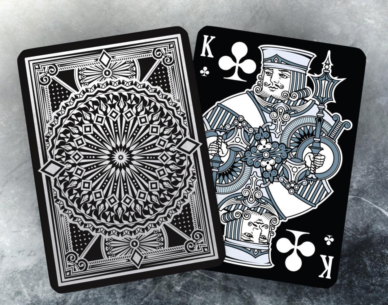 Premium Black Diamond Tally Ho Playing Cards - Luxury Poker Deck by Kings Wild Project - Perfect for Magic Tricks, Cardistry & Casino Night Games