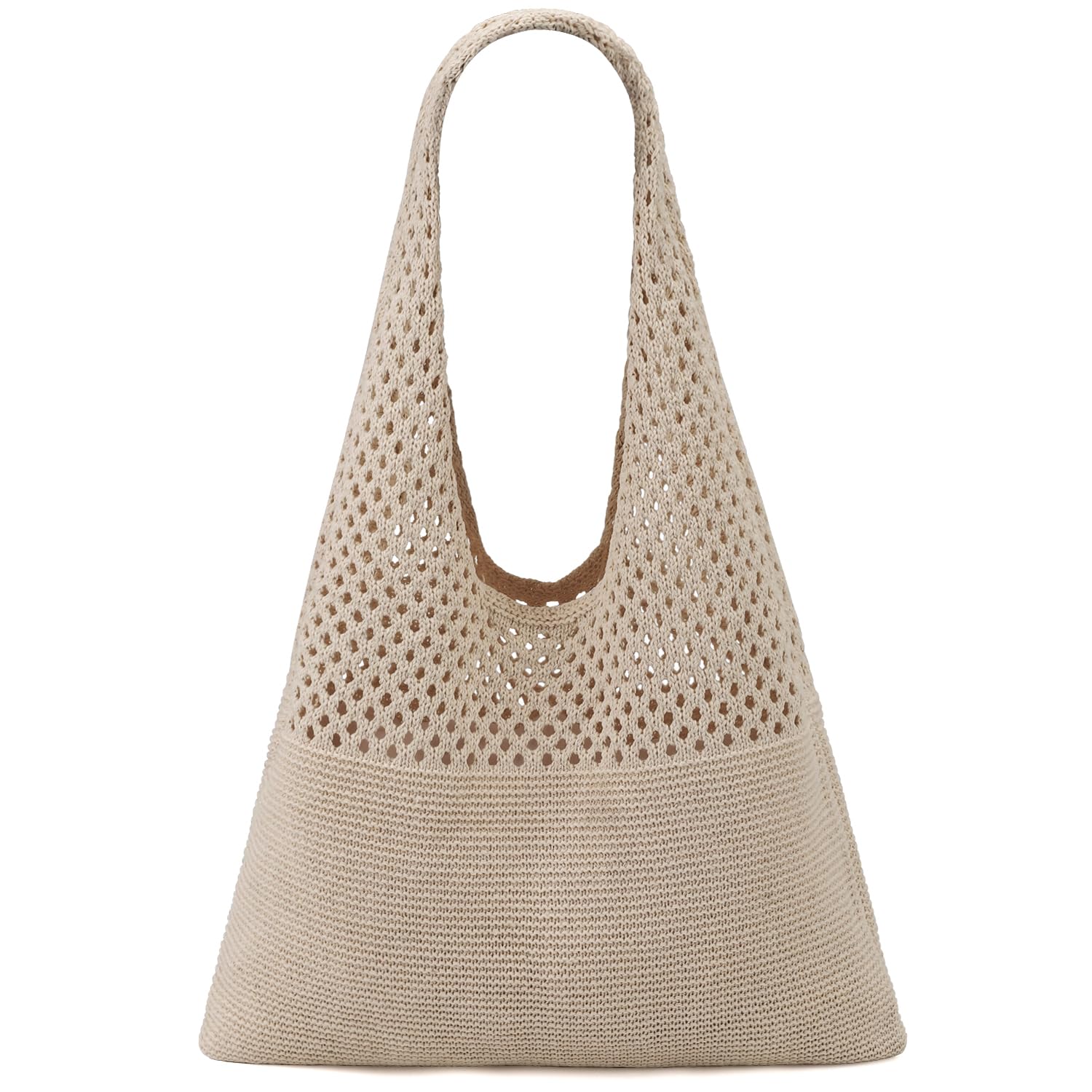 Stylish Ayieyill Crochet Tote Bag for Women - Breathable Mesh Beach Bag, Boho Knit Purse for Summer Vacation, Travel & Shopping - Perfect for Beach Outings, Picnics & Boho Fashion