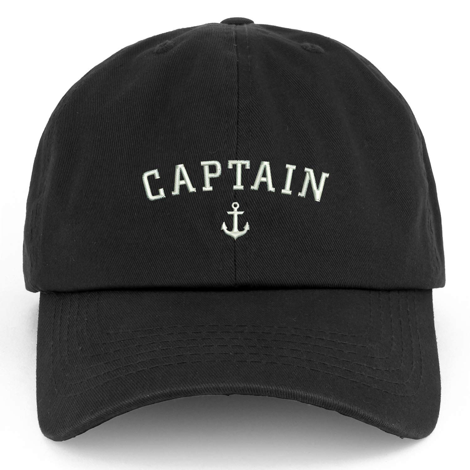 Trendy XXL Captain Anchor Embroidered Cotton Baseball Cap - Unstructured Casual Hat for Men, Summer Outdoor Activities, Beach & Yachting Fashion Accessory