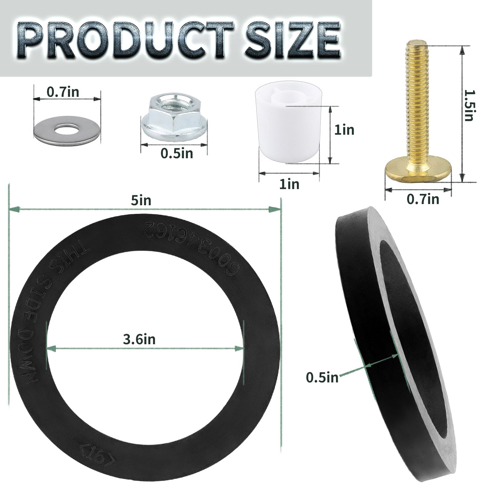 Dometic 300/310/320 RV Toilet Seal Replacement Kit - 385311652 Base Gasket & Mounting Hardware for Leak Repair | Perfect for Camper, Motorhome & Travel Trailer Toilet Maintenance