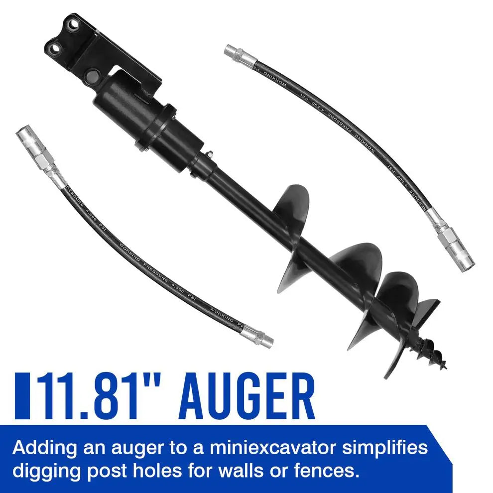 Heavy Duty Auger Attachment for Tractor & Skid Steer - Durable Earth Drill for Landscaping, Fencing & Gardening Projects